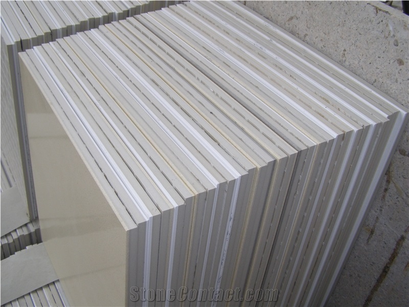 White Marble Laminated With Ceramic Used For External Wall