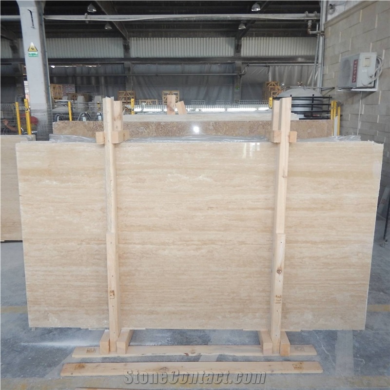 Denizli Travertine Vein Cut Slabs, Tiles