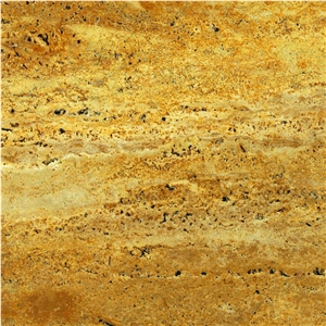 Denizli Yellow Travertine Vein Cut Slabs, Tiles