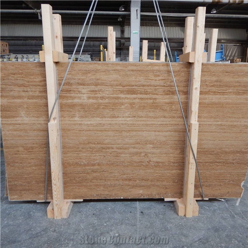 Noce Travertine Vein Cut Slabs, Tiles