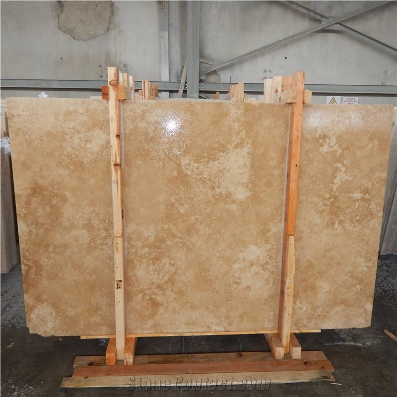Walnut Travertine Cross Cut Slabs, Tiles