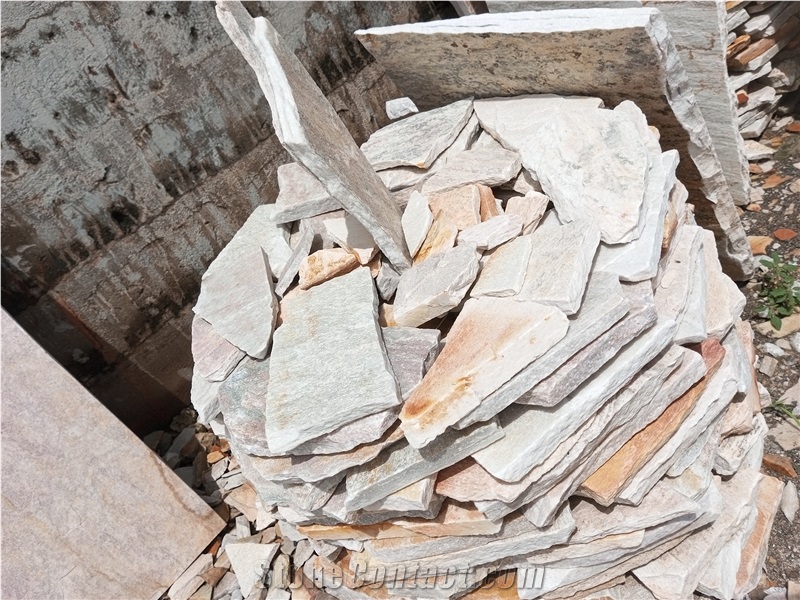 Crazy Quartzite Flagstone Paver, Walkway Pavers