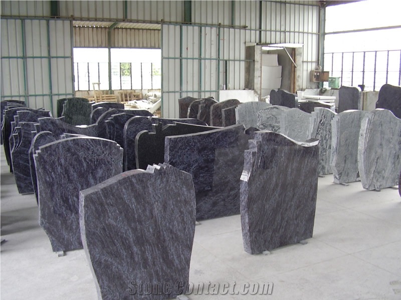 Head Stone - Vizag Blue Granite Tombstone