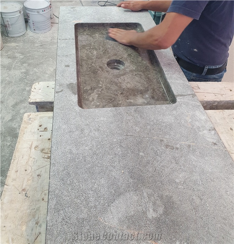 Grigio Bottarga Marble Kitchen Countertop