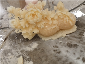 Customized Yellow Onyx Hand Carving Crafts