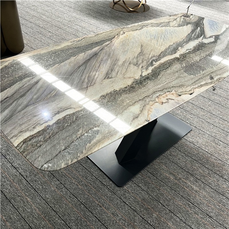 Factory Sell Luxury Stone Dining Table Furniture For Home