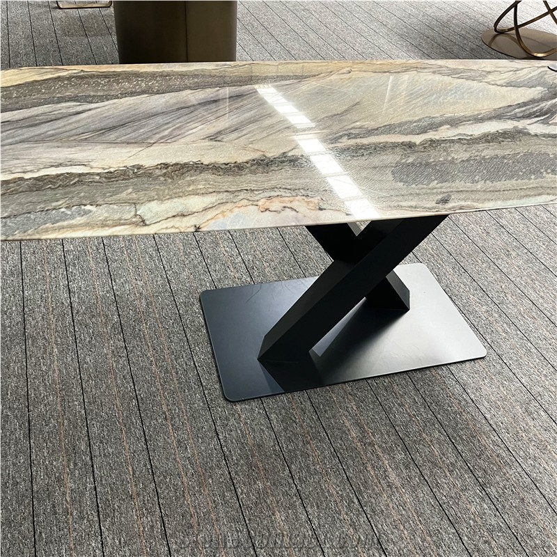 Factory Sell Luxury Stone Dining Table Furniture For Home