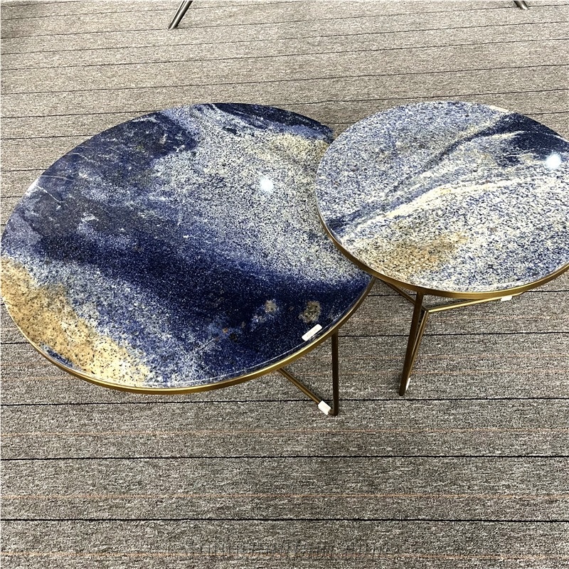 High Quality Azul Bahia Granite Coffee Table For Living Room
