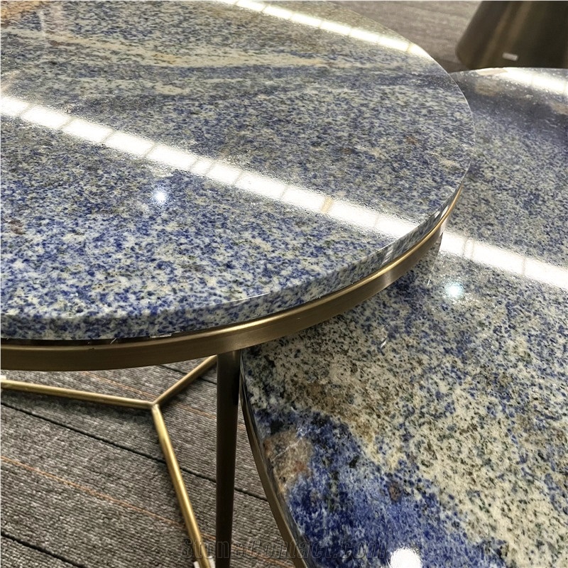 High Quality Azul Bahia Granite Coffee Table For Living Room
