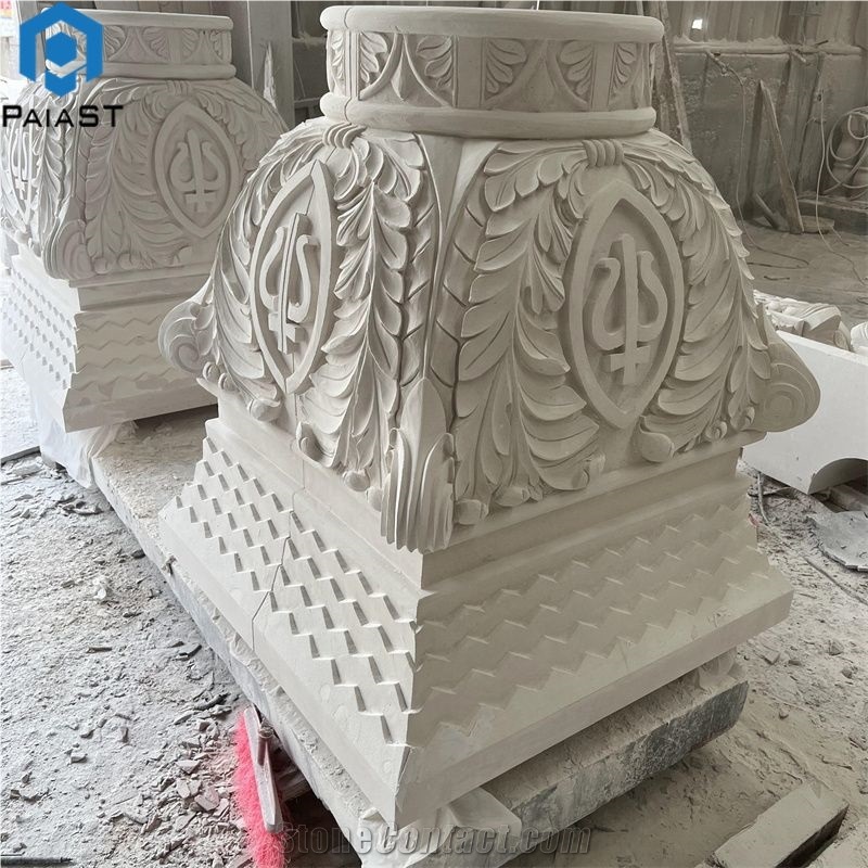 High Quality Pillar Column Tops Stone Carved Top For Villa