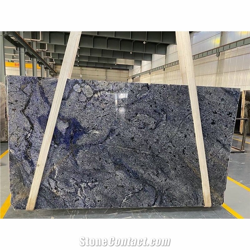 Luxury Azul Bahia Granite Slabs For Interior Wall Decoration