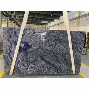 Luxury Azul Bahia Granite Slabs For Interior Wall Decoration