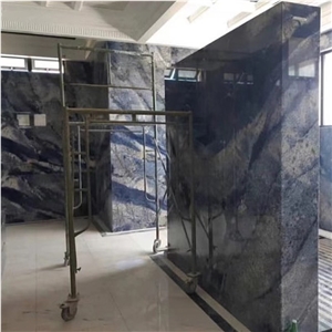 Luxury Azul Bahia Granite Slabs For Interior Wall Decoration