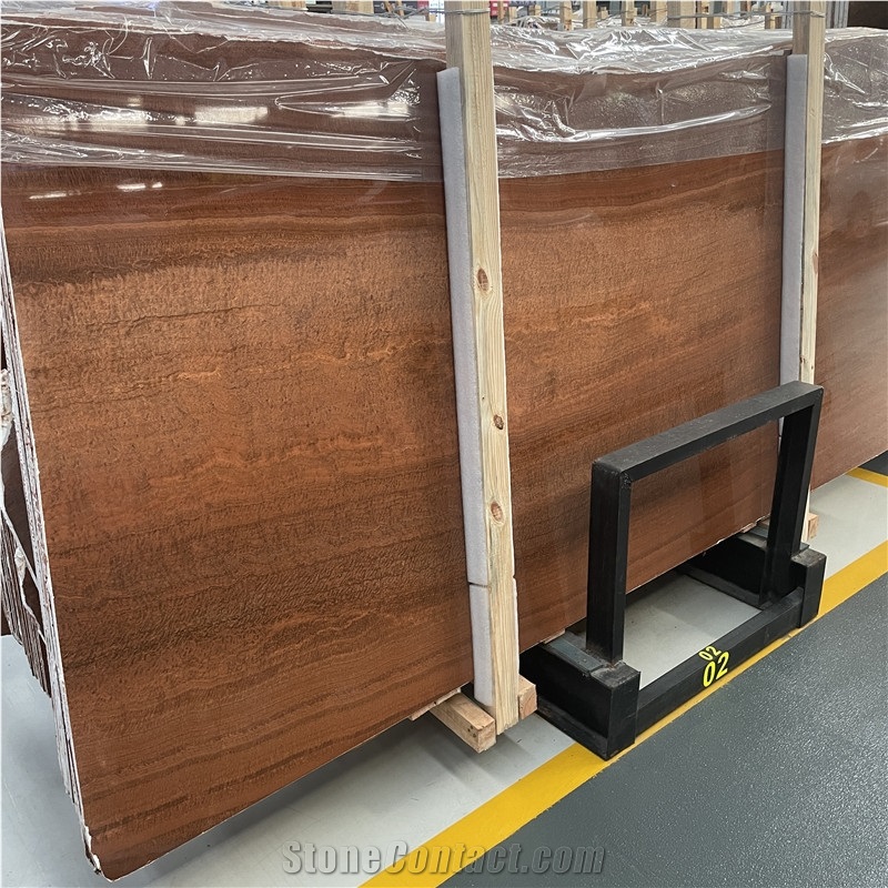 Wholesale Factory Direct Imperial Wood Vein Marble Slab Tile