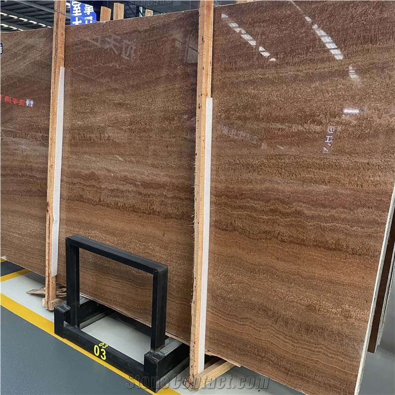 Wholesale Factory Direct Imperial Wood Vein Marble Slab Tile