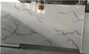 Artificial Quartz Slab New Cararra White Quartz Pure Color