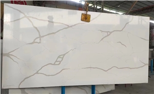 Artificial Quartz Slab New Cararra White Quartz Pure Color