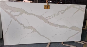 Artificial Quartz Slab New Cararra White Quartz Pure Color