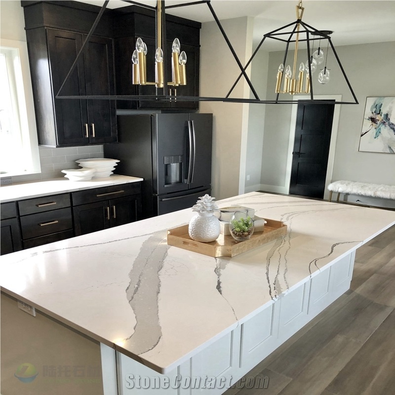 Calacatta Kitchen Quartz Worktops Wholesale Price