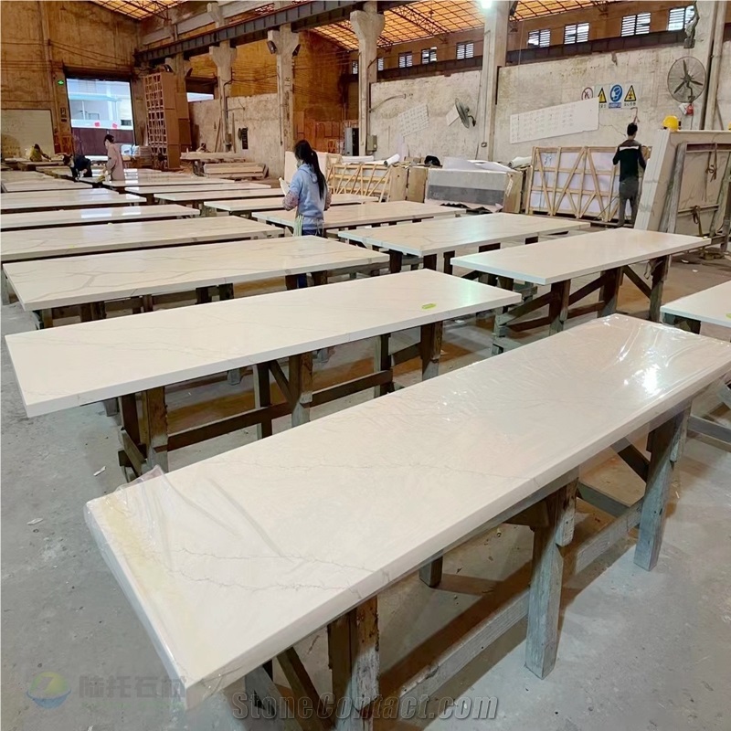 Calacatta Kitchen Quartz Worktops Wholesale Price