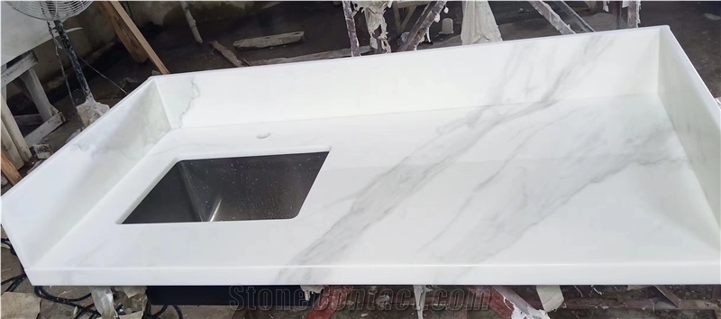 Carrara White  Quartz Counter Tops A Quality Quartz Tops