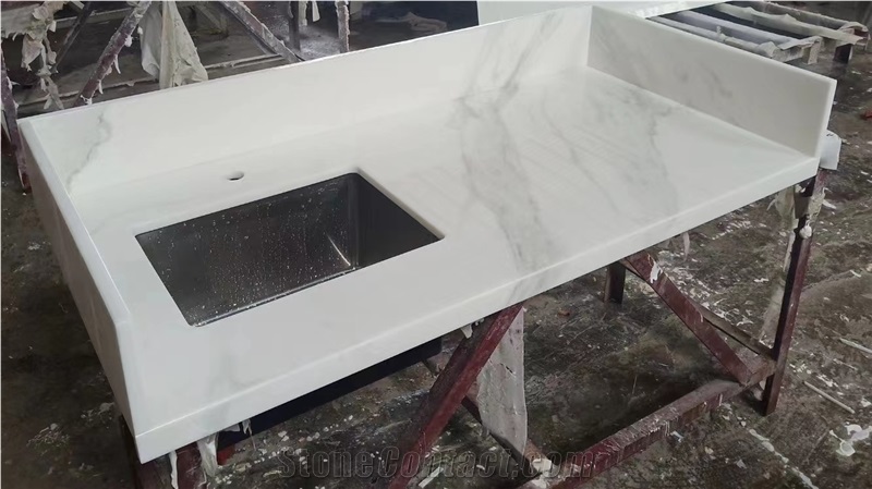 Carrara White  Quartz Counter Tops A Quality Quartz Tops