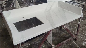 Carrara White  Quartz Counter Tops A Quality Quartz Tops