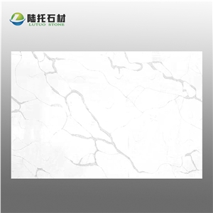 Hot Sell White Artificial Calacatta Quartz Slab