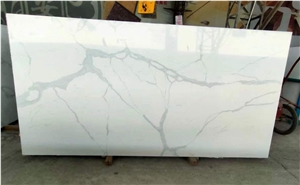 New Carrara White Quartz Artificial Marble Stone On Sale