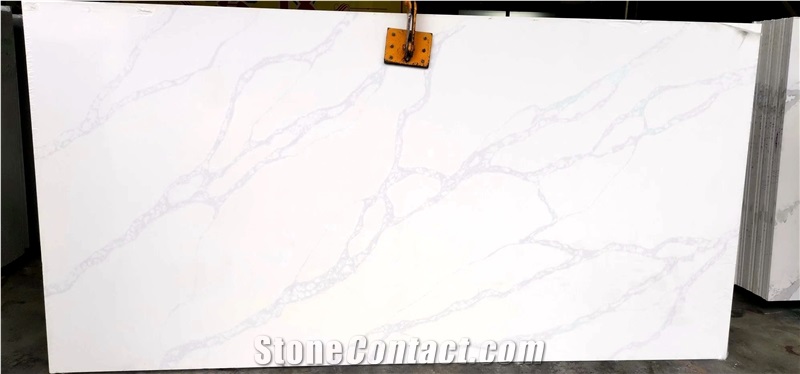 Premium Calacatta Quartz Slab With Bargain Price In Stock