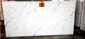 Premium Calacatta Quartz Slab With Bargain Price In Stock