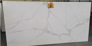 Premium Calacatta Quartz Slab With Bargain Price In Stock