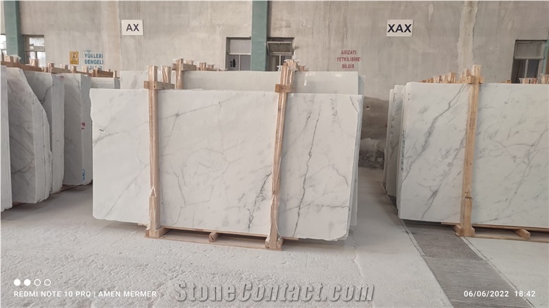 Turkish Ibiza White, Mugla White Marble Slabs, Carrara White