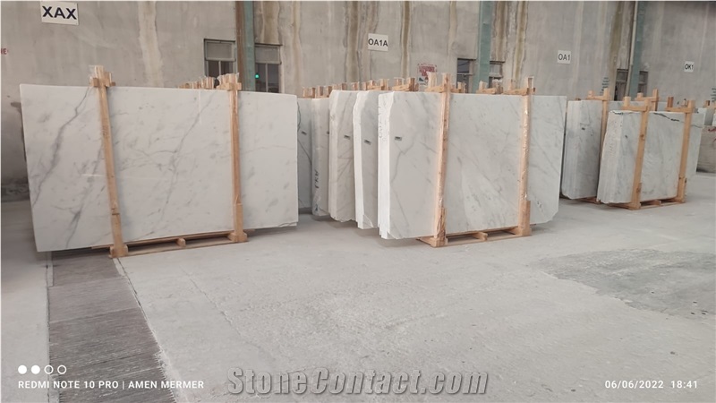 Turkish Ibiza White, Mugla White Marble Slabs, Carrara White