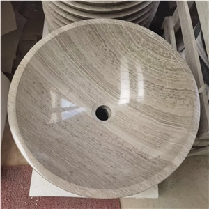 Corner Drop-In Marble Sink Stone Gray Wood Pedestal Basin