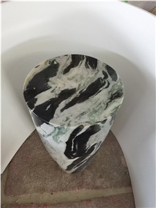 Interior Stone Pedestal Column Pietra Gray Marble Display Stands