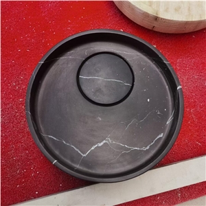 Solid Marble Art Wash Basin Marble Shangri La Jade Round Sink