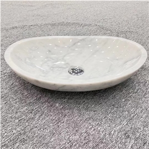 Solid Marble Pedestal Wash Basin Stone Dark Green Round Sink