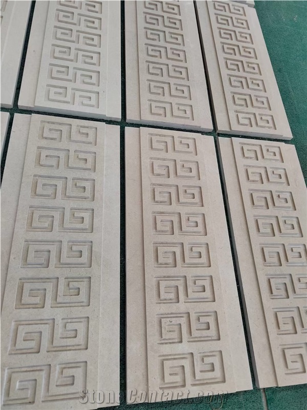 Stone Laser Engraving Wall Panel Marble Calacatta CNC Wall Panels