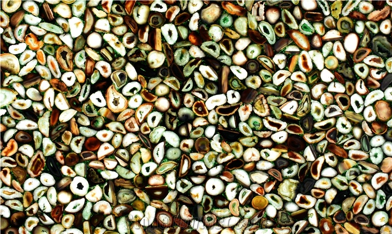 Agatha Green Semiprecious Stone Slabs