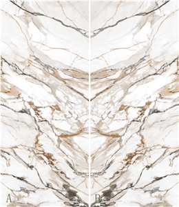 Arabescato Gold Sintered Stone Slab