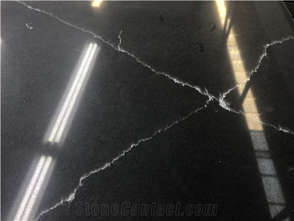 Black Jade Quartz Engineered Marble BS-AP-TMS01