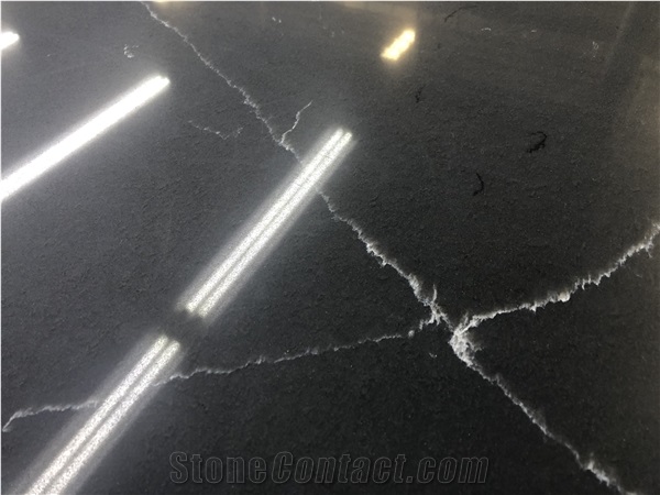 Black Jade Quartz Engineered Marble BS-AP-TMS01