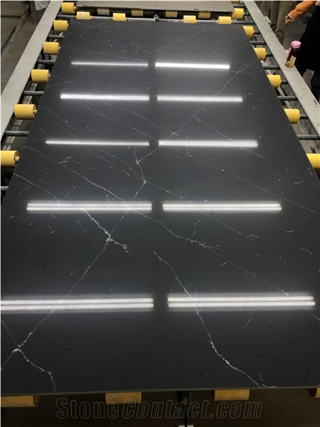 Black Jade Quartz Engineered Marble BS-AP-TMS01