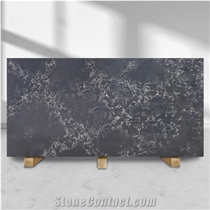 Black Quartz Stone Slabs BS-SH-8643
