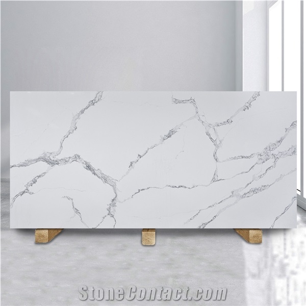 Calacatta Atificial Stone Quartz Slabs BS-SH-8647