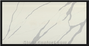 Calacatta Deluxe Artificial Marble Calacatta White Quartz