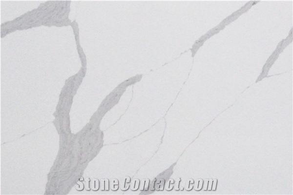 Calacatta Deluxe Artificial Marble Calacatta White Quartz