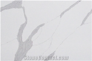 Calacatta Deluxe Artificial Marble Calacatta White Quartz