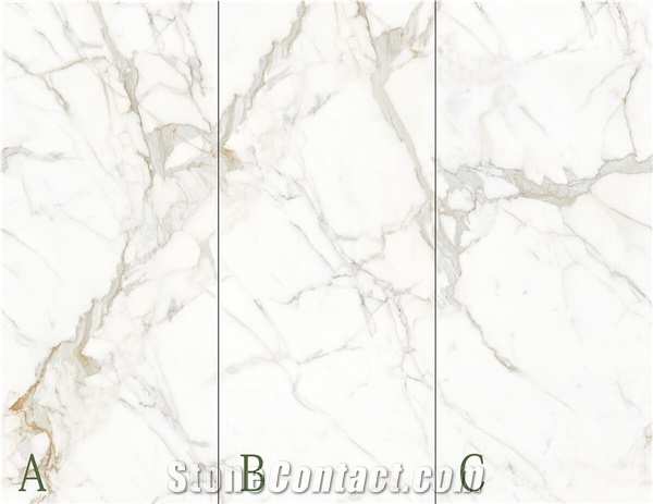 Calacatta Gold Marble Look Sintered Stone Slabs